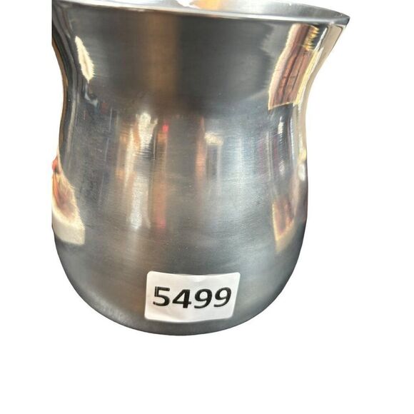 Pottery Barn Silver Metal Vase Handcrafted in India Sleek Modern Design 5 Inches - Picture 7 of 7